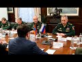 Встреча Министра обороны РФ Сергея Шойгу и главы военного ведомства Армении Сурена Папикяна