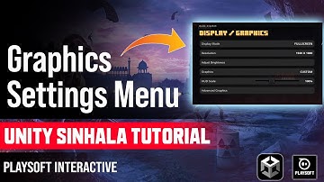 How to Create Game Quality Settings Menu UI | Settings Menu Unity Sinhala | Game Development Sinhala