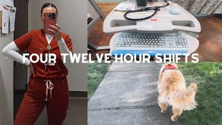 registered nurse in the emergency department, days in my life, vlog, four 12 hour shifts in a row