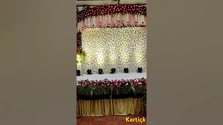 wedding reception stage decoration #reels #viral #shorts #wedding #shortvideo #stage #decoration