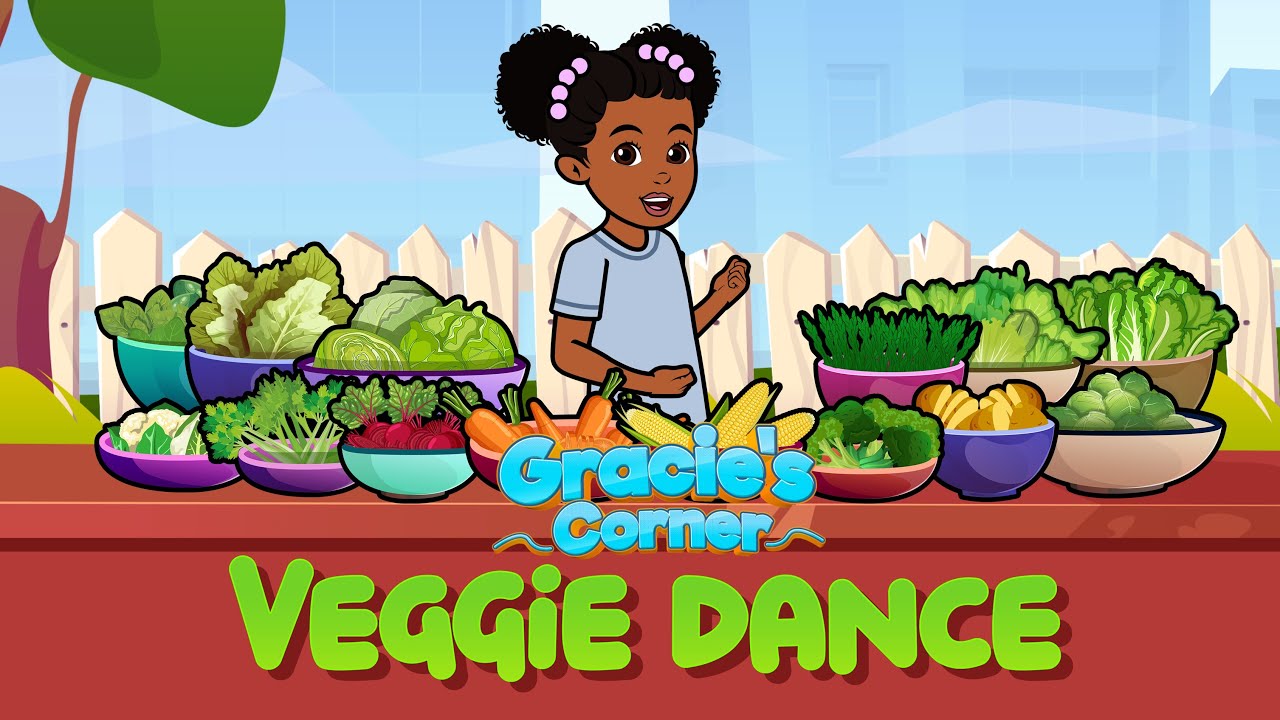 Veggie Dance  Eating Healthy with Gracies Corner  Nursery Rhymes  Kids Songs