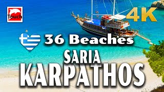36 Beaches of KARPATHOS & SARIA, Greece 4K ► Top Places & Secret Beaches in Europe #touchgreece