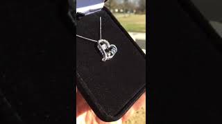 KAY Diamonds in Rhythm Tilted SS 10K RG Infinity LOVE Diamond Necklace