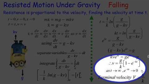 Mechanics: Resisted Motion under gravity, falling