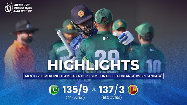 Sri Lanka 'A' vs Pakistan 'A' | Men's T20 Emerging Teams Asia Cup | Semi-Final 1