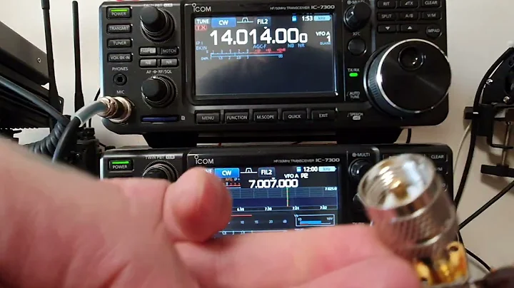 Bandpass filters testing with 2 x ICOM7300