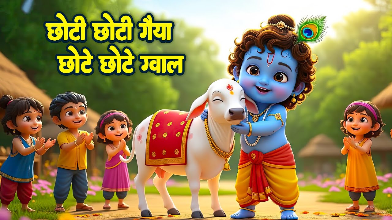 छोटी छोटी गैया - Choti Choti Gaiya Chote Chote Gwal | Krishna Bal Leela | Little Krishna Song