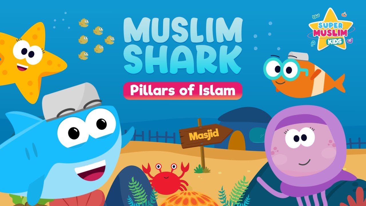 Muslim Shark   The Pillars of Islam   Kids Song Nasheed   Vocals Only   SuperMuslimKids 