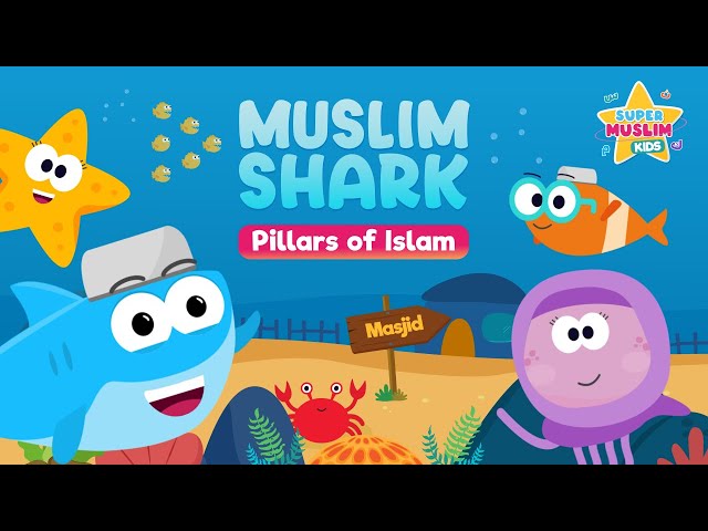 Muslim Shark - The Pillars of Islam - Kids Song (Nasheed) - Vocals Only - @SuperMuslimKids 🦈 class=