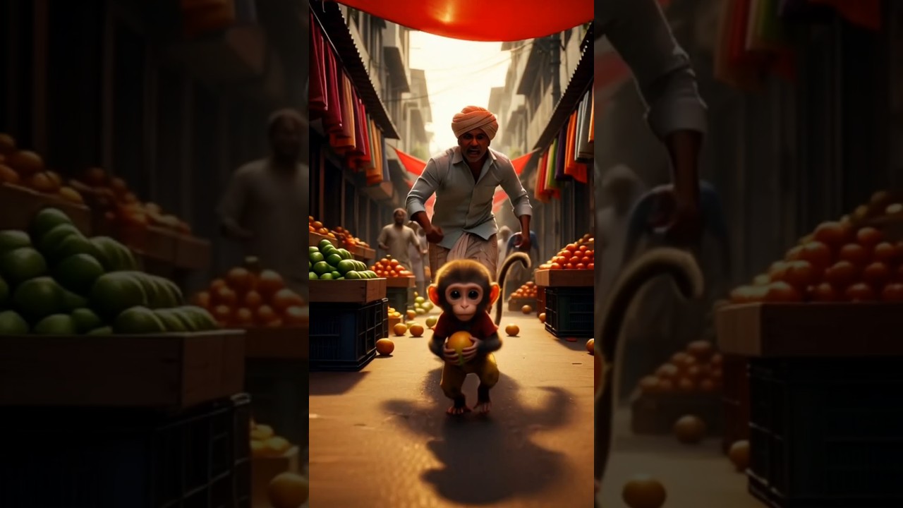 “🐒 Hungry Monkey’s Big City Adventure 🍌 – Funny & Heartwarming Story!” | 