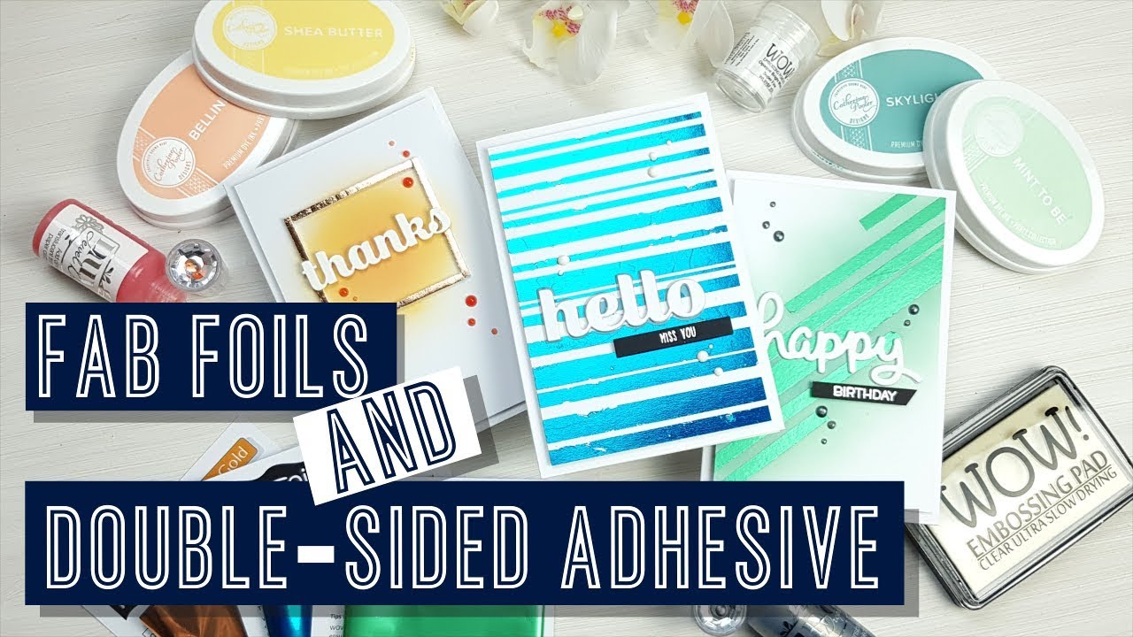 Fab Foils & Double Sided adhesive WOW! Embossing Powder YouTube