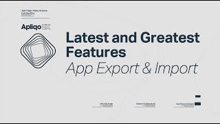 Apliqo UX for IBM Planning Analytics / TM1 - App Export & Import
