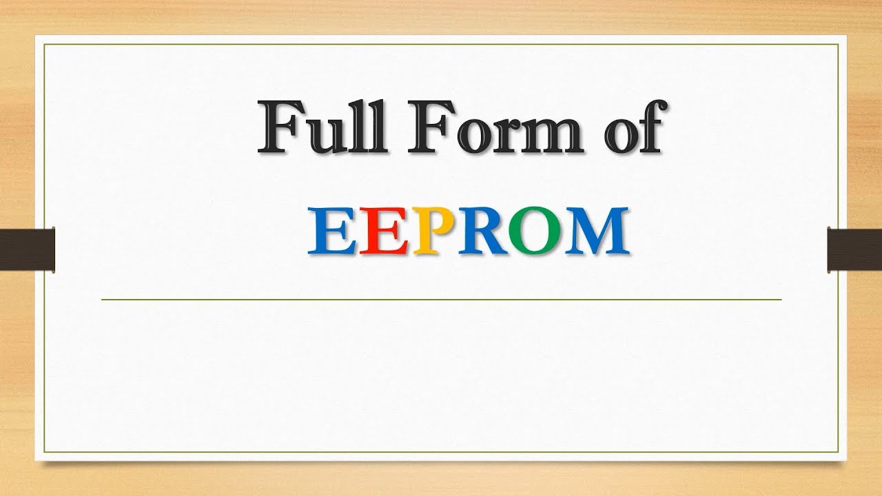 Full Form Of EEPROM Did You Know YouTube Full Form Of EEPROM Did You Know YouTube
