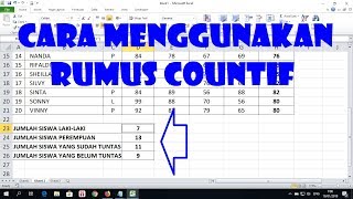 Cara Menggunakan Rumus COUNTIF