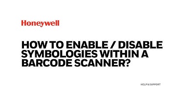 How to enable / disable symbologies within a bar code scanner?