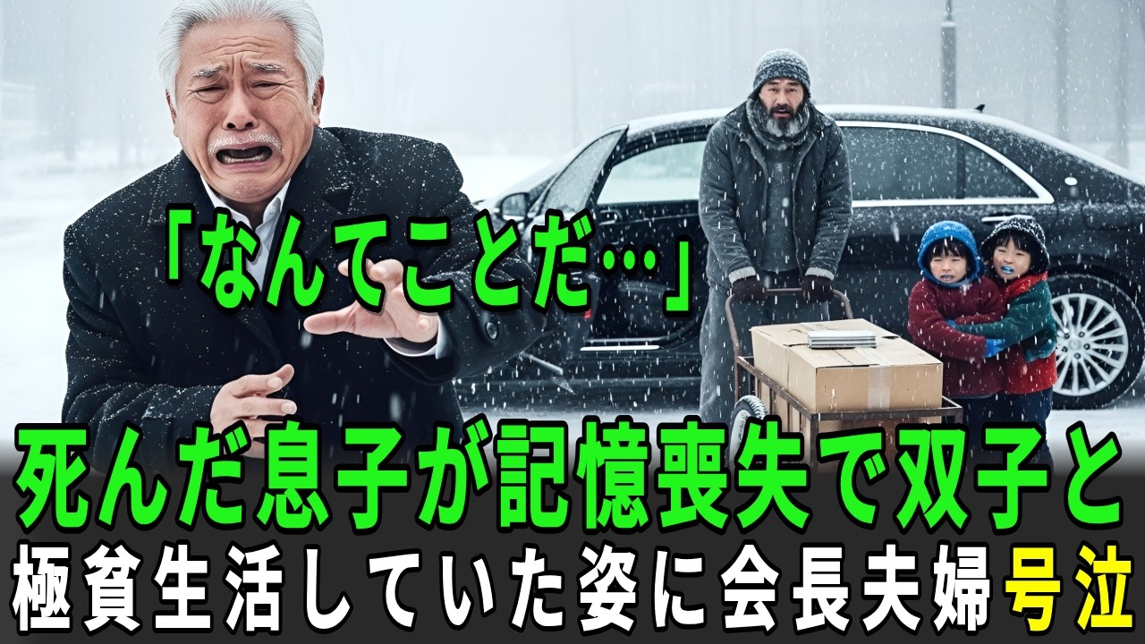家出5年後、死んだはずの息子が双子とリヤカーで古紙回収する姿に大企業会長夫婦は号泣するが...