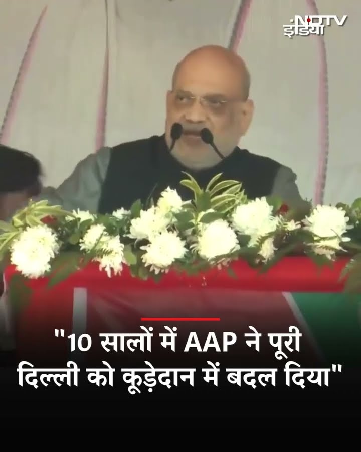 Delhi Elections: गृह मंत्री Amit Shah ने AAP पर दिल्ली को कूड़ेदान बनाने का लगाया आरोप | AAP | BJP