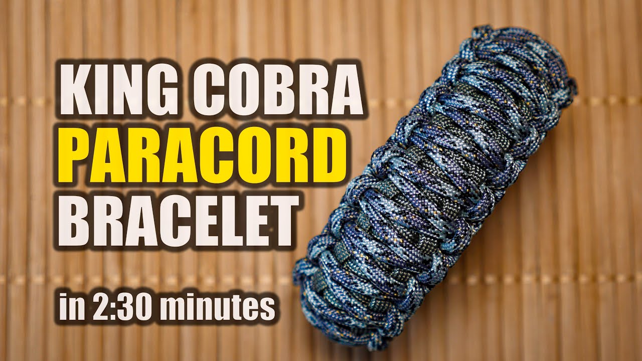 How to Make a KING COBRA PARACORD BRACELET with buckle In UNDER 3