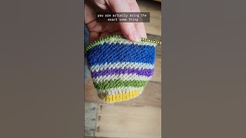 How to knit a reinforced sock heel #knittingtutorial