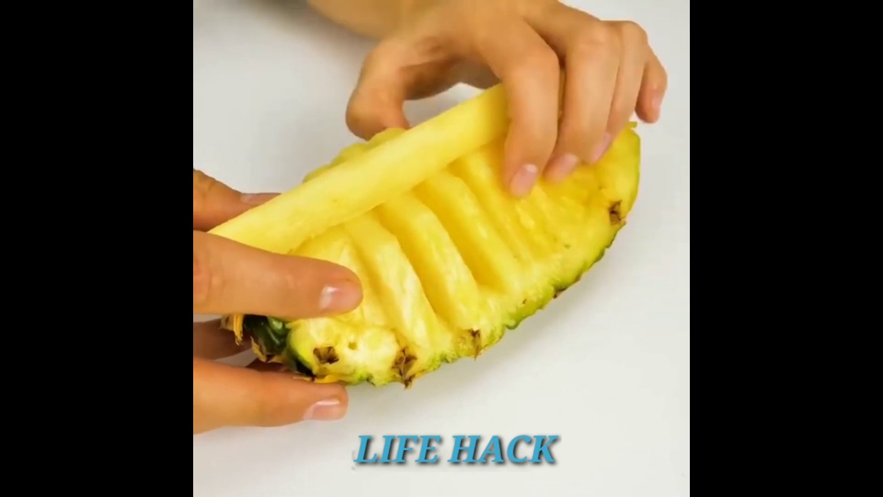 pineapple cutting trick YouTube