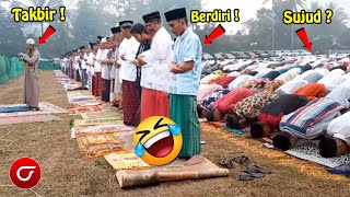 Detik-Detik Kejadian Kocak Saat Sholat Idul Fitri 2024! Momen Lucu Lebaran 2024 screenshot 3