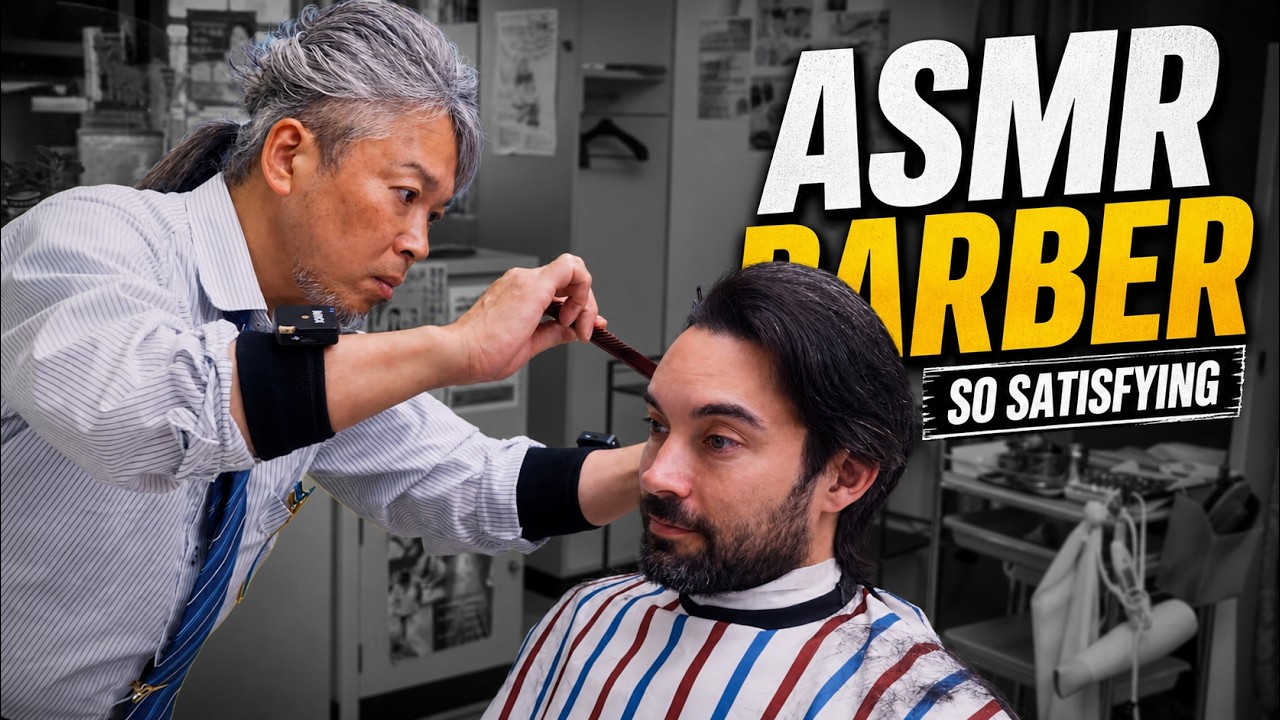 💈✂️🇯🇵 ASMR Barber Mr. Miwa (THE WOLF)- Izumi Hair Sunwolf Cuts Regan the Vegan's Hair イズミヘアーサンウルフ