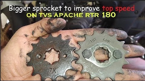 bigger sprocket to increase the top speed | tvs apache