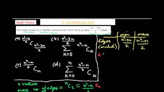Graph Theory Example 1.020 GATE CS 2004 Counting graphs