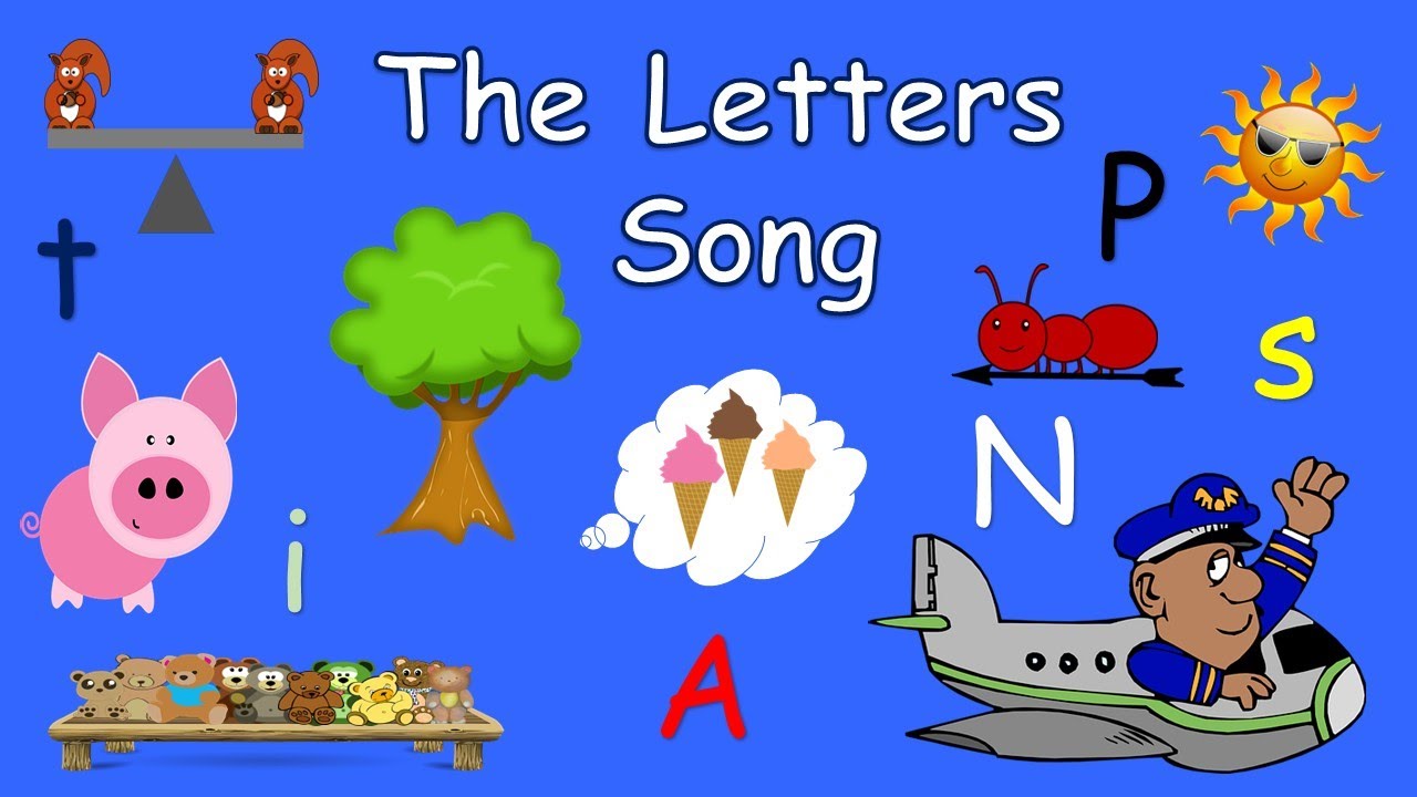 The Letter Song SATPIN | Learn Initial Sounds | Kids Singalong Song