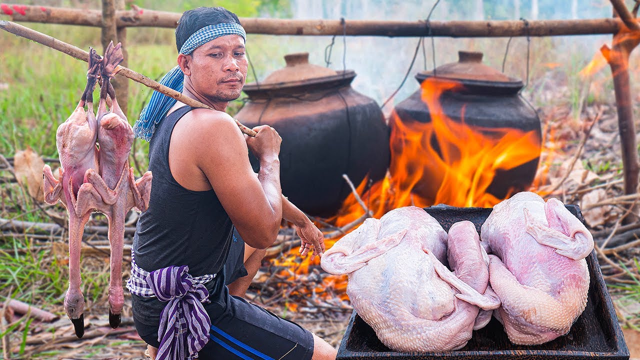 Duck Recipe Cooking Ducks In Clay Pot Eating Spicy Ducks at