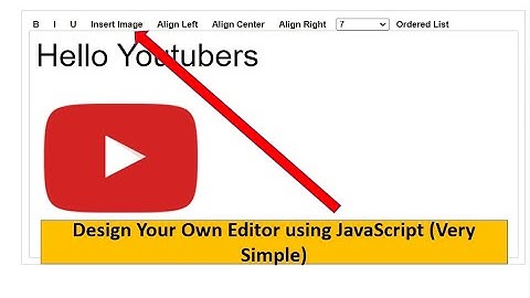 Rich Text Editor in HTML, CSS and JavaScript  |  Create your own Online Editor