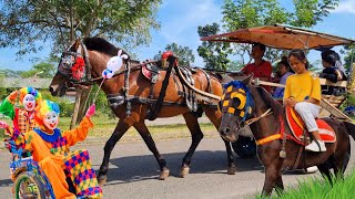 KUDA • Naik kuda | kuda kudaan | Naik delman | Badut naik becak mini | Kuda delman | Lagu Naik Becak