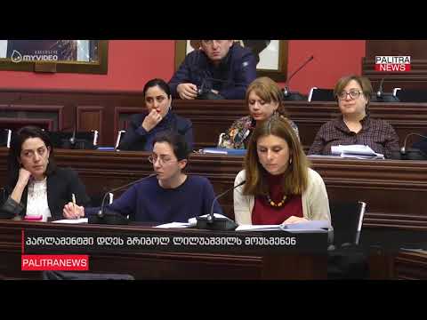 პარლამენტში დღეს გრიგოლ ლილუაშვილს მოუსმენენ