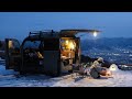 【車中泊の旅】標高700m。−5℃の雪山でソロキャンプ|Car camping