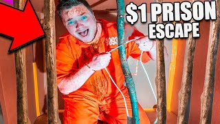 $1 Box Fort Prison ESCAPE! Harder Than You Think!