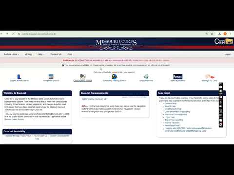 Missouri Case.net Portal Walkthrough | Search Court Cases Easily