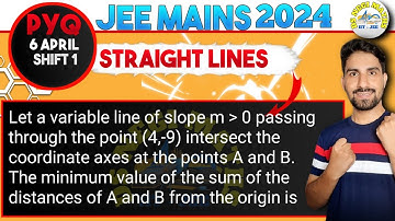 Let a variable line of slope m ≥ 0 passing through the point (4,-9) intersect the coordinate axes