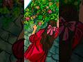 A girl with a flowering tree painting #painting #art #viralpainting #popularart