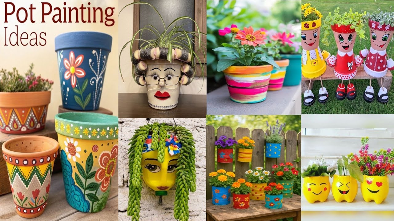 Beautiful Clay pot painting/Clay pot painting ideas/Clay pot painting Designs 2026
