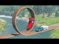 Cars vs Impossible Loop Bridge - BeamNG.Drive