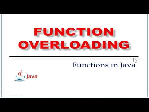 ICSE | Function Overloading | Concept | Java.