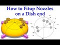 How to fit up nozzles on a dish end