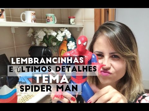 DETALHES DE LEMBRANCINHAS E ENFEITES - FESTA SPIDER MAN