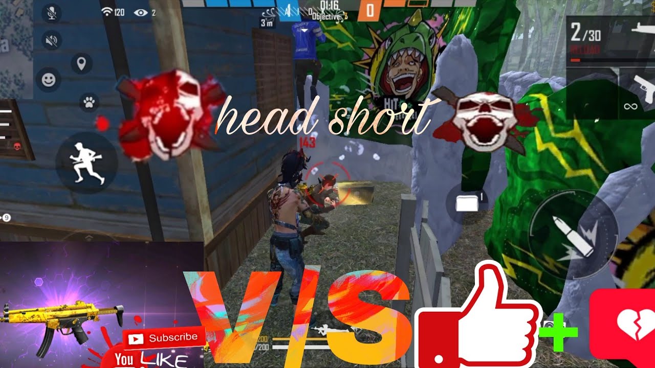 FREEFIRE $=4 Vs 4 custom room boys free fire game - YouTube