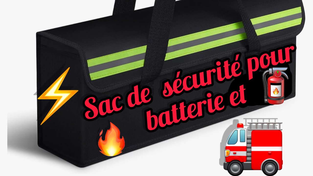 Sac De Protection Batterie Vélo Électrique ZJTAPE - Ignifuge, Étanche, Antidéflagrant - Extra Large