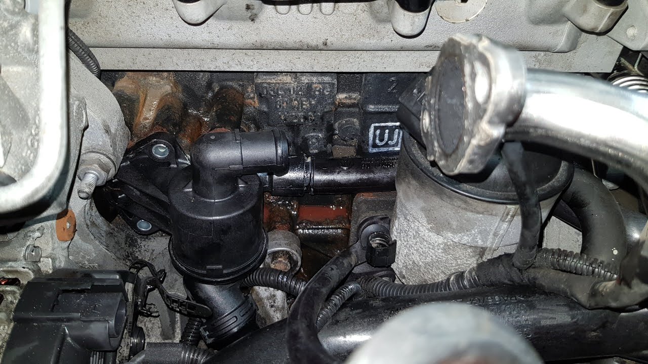 VW AUDI SEAT SKODA, 2.0 TDI *CFHC* Thermostatgehäuse wechseln