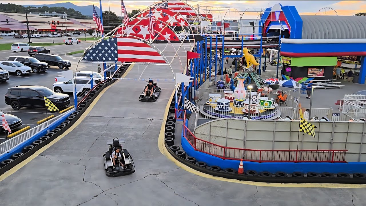 Go-Kart racing at Space Race Adventures in Pigeon Forge, Tennessee