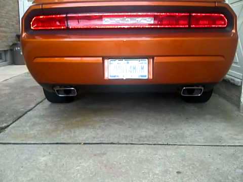 dodge challenger exhaust , muffler delete - YouTube