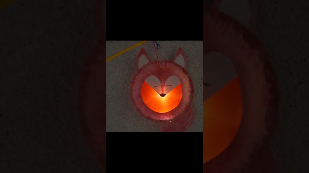 Pappteller Fuchs Laterne basteln 🦊 Fox Lantern DIY