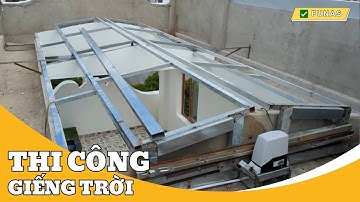 Thi Công Giếng Trời Tự Động Thông Minh - Dạng Trượt Về 2 Bên ✅ Funas